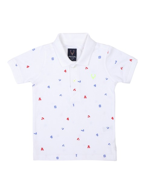 

Allen Solly Junior Boys White Printed Polo Collar T-shirt