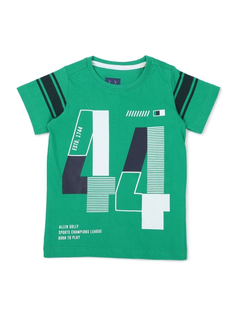 

Allen Solly Junior Boys Green Printed Round Neck T-shirt