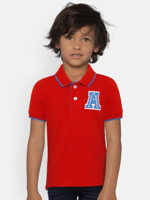 

Allen Solly Junior Boys Red Solid Polo Collar T-shirt