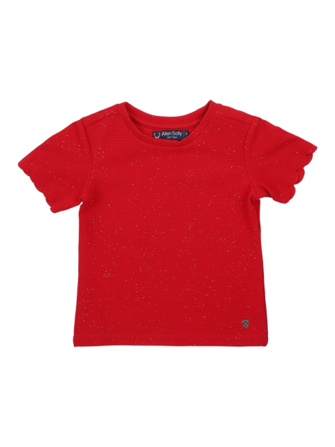 

Allen Solly Junior Girls Red Self Design Top