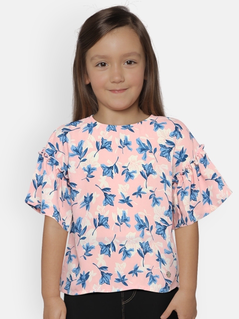 

Allen Solly Junior Girls Pink Floral Print Top