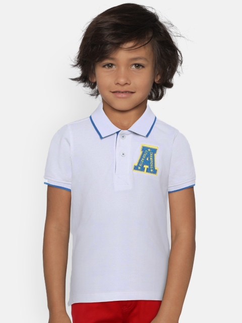 

Allen Solly Junior Boys White Solid Polo Collar T-shirt