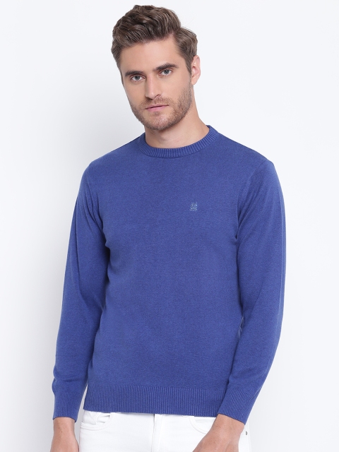 

Monte Carlo Men Blue Solid Sweater