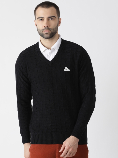 

Monte Carlo Men Black Self Design Sweater