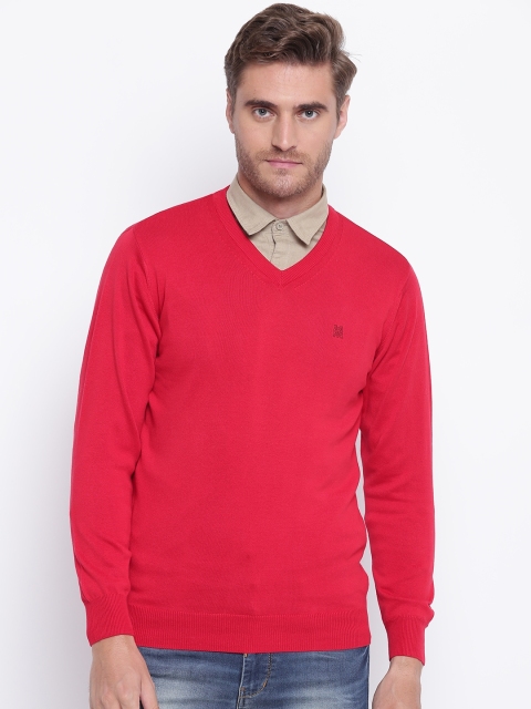

Monte Carlo Men Red Solid Sweater