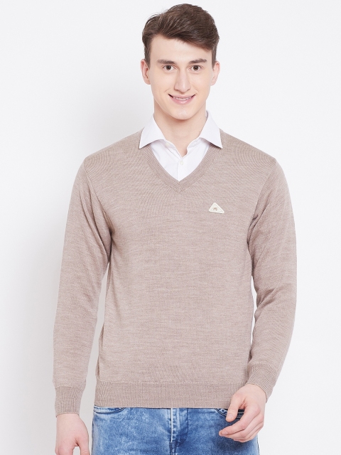 

Monte Carlo Men Beige Solid Woollen Sweater