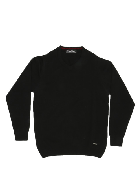 

Monte Carlo Men Black Solid Pullover Sweater