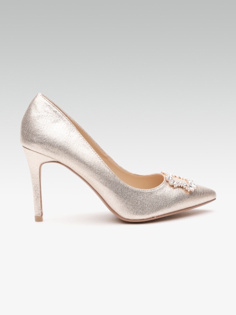 

DOROTHY PERKINS Women Gold-Toned Solid Pumps