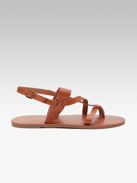

DOROTHY PERKINS Women Brown Solid Wide Fit One Toe Flats