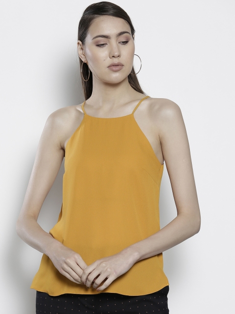 

DOROTHY PERKINS Women Mustard Yellow Solid Top