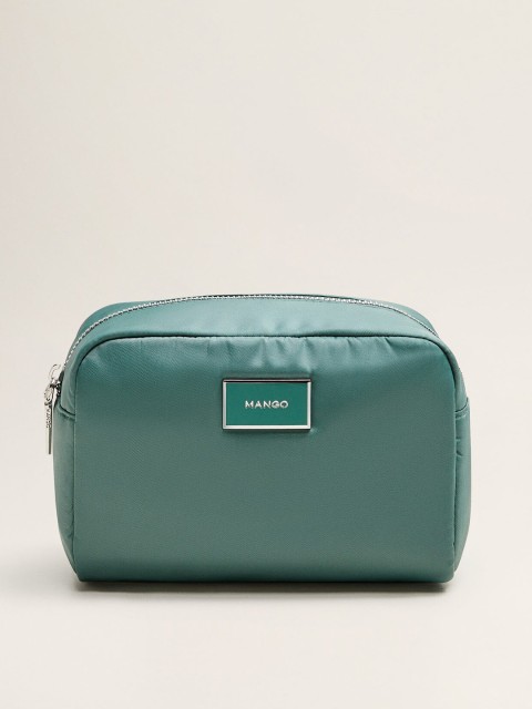 

MANGO Women Green Solid Cosmetic Pouch