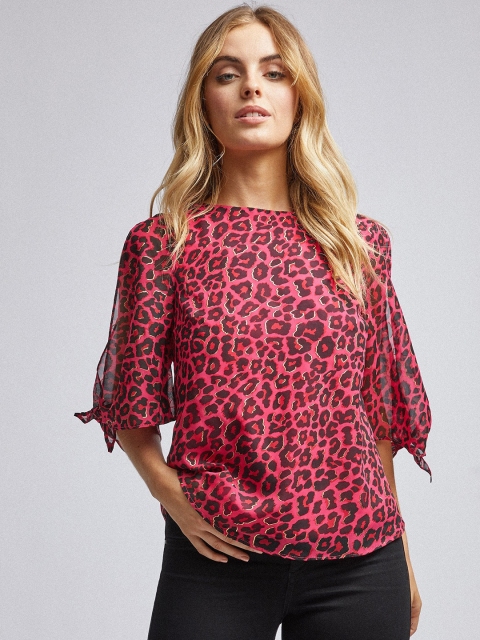 

DOROTHY PERKINS Women Pink Printed Top