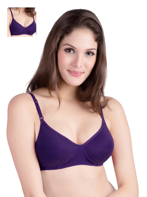 

Tweens Purple Pack of 2 Demi-Cup T-shirt Bras TW-1201-DPR-2P-NS-38C