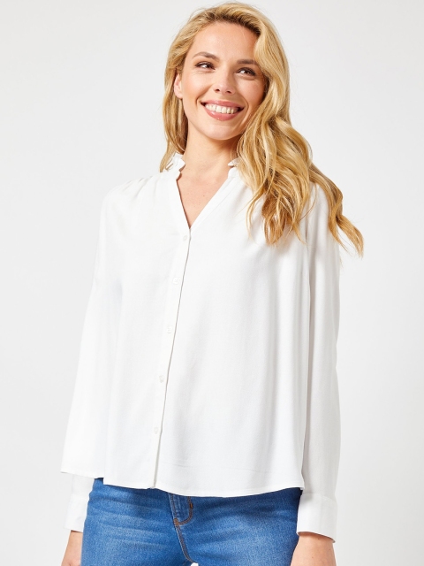 

DOROTHY PERKINS Women White Solid Casual Shirt