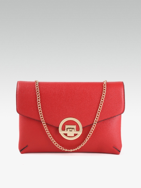 

DOROTHY PERKINS Red Solid Envelope Clutch