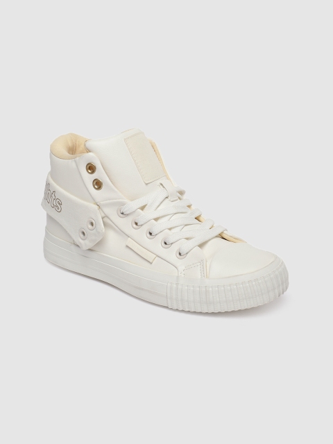 

BRITISH KNIGHTS Women Off-White Solid ROCO SNT Mid-Top Sneakers