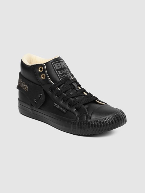 

BRITISH KNIGHTS Women Black Solid ROCO SNT Mid-Top Sneakers