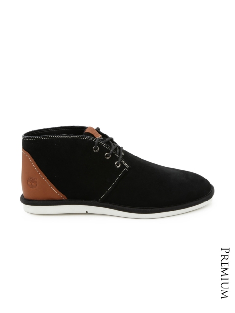 

Timberland Men Black Mid-Top Suede Casual Shoes