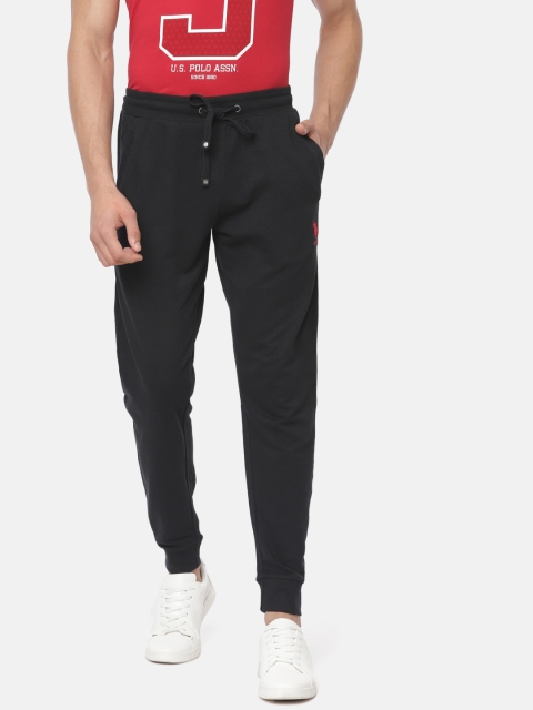 

U.S. Polo Assn. Men Black Solid Joggers