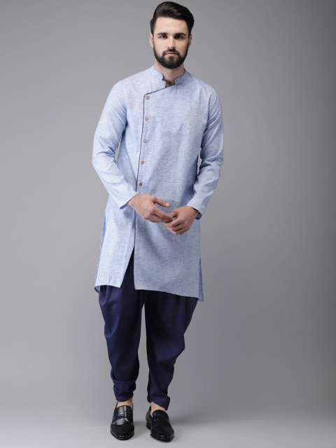

Anouk Men Blue Solid Kurta with Salwar