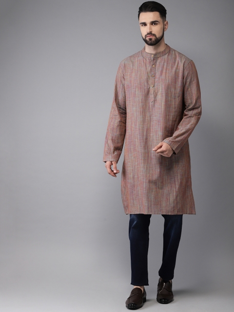 

Anouk Men Multicoloured Solid Straight Kurta, Multi