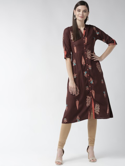 

RANGMAYEE Women Brown & Beige Printed Kurta with Churidar