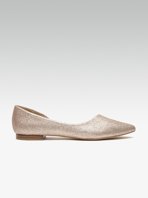 

Steve Madden Women Gold-Toned Glitter Ballerinas