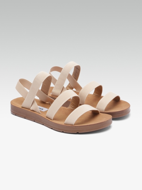 

Steve Madden Women Beige Solid Open Toe Flats