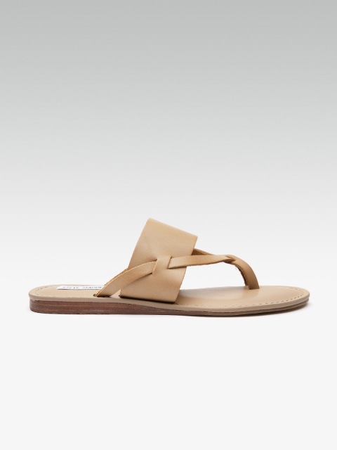

Steve Madden Women Brown Solid Leather One Toe Flats
