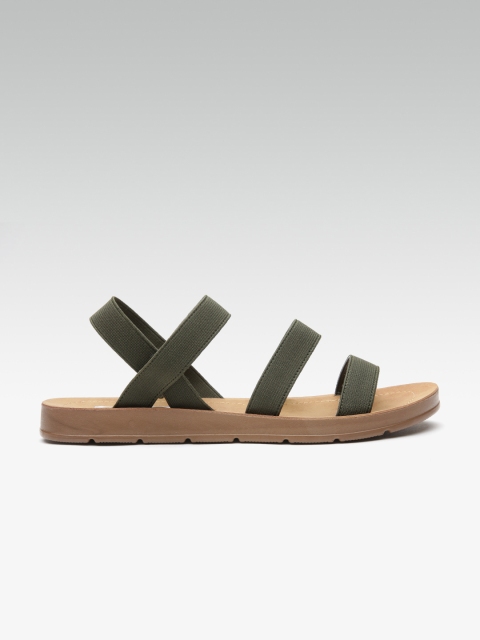 

Steve Madden Women Olive Green Solid Open Toe Flats