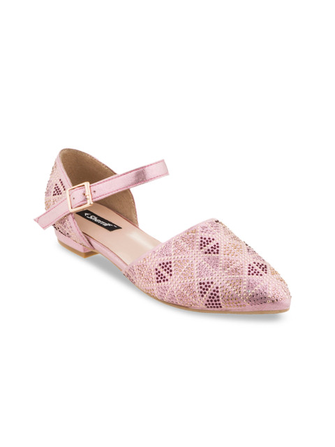 

Sherrif Shoes Women Pink Woven Design Flats