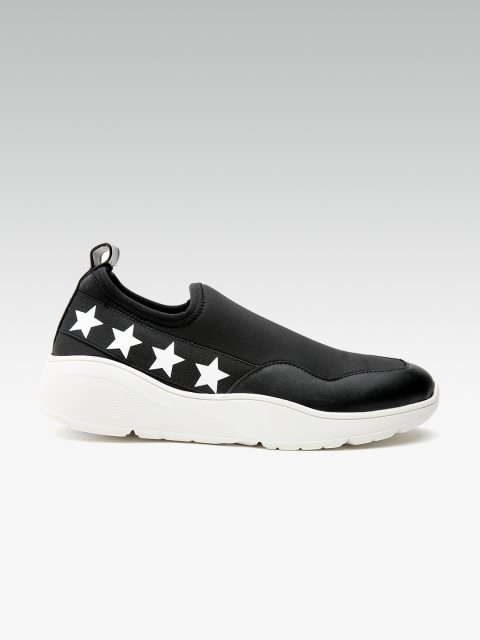 

Steve Madden Women Black Printed Detail Slip-On Sneakers
