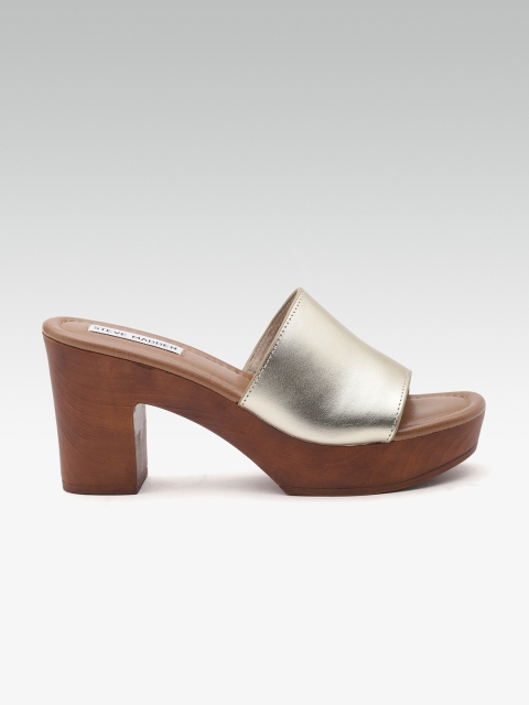 

Steve Madden Women Gold-Toned Solid Platform Heels