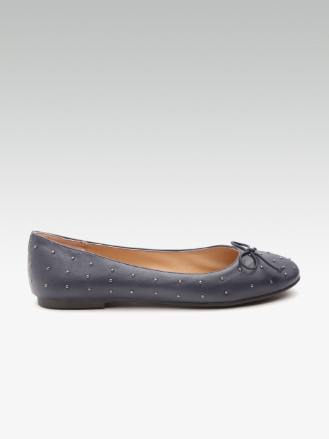 

Steve Madden Women Navy Blue Studded Ballerinas