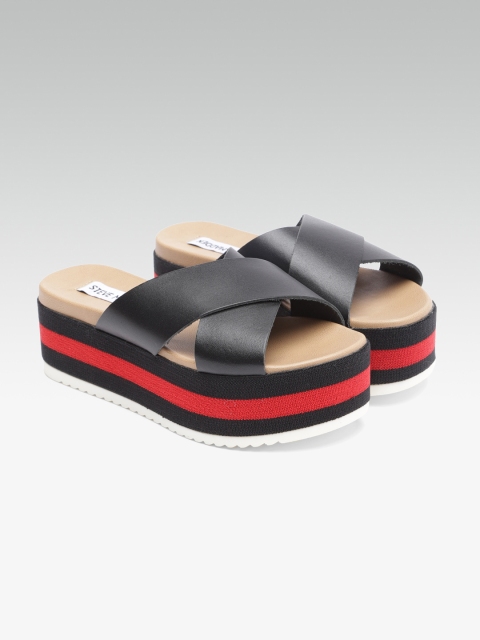 

Steve Madden Women Black Solid Flatforms