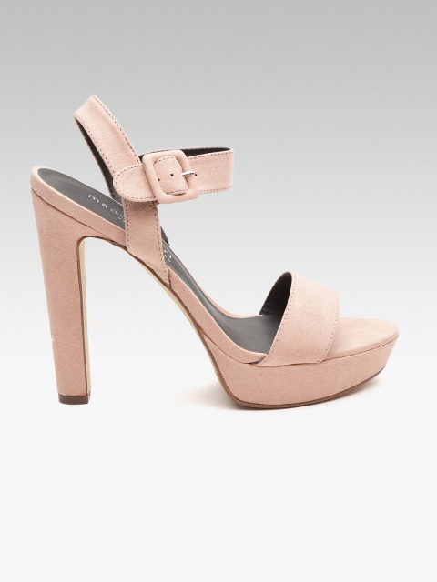 

Steve Madden Women Peach-Coloured Solid Platform Heels
