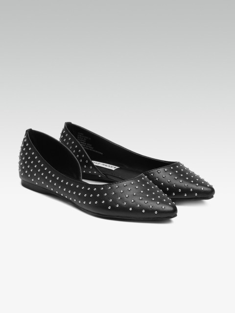 

Steve Madden Women Black Embellished Ballerinas