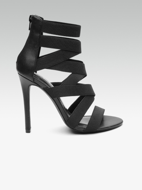 

Steve Madden Women Black Mid-Top Solid Gladiators