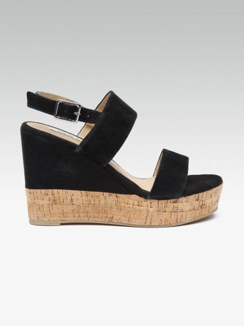 

Steve Madden Women Black Solid Suede Finish Wedges