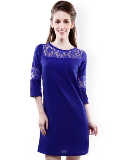 

Miss Chase Blue Lace Sheath Dress