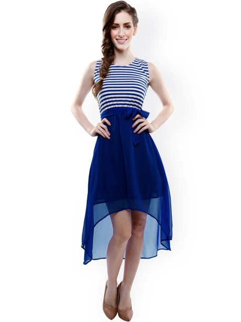 

Miss Chase Blue Striped Dress