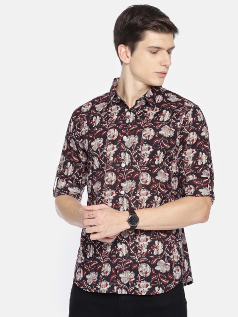 

Anouk Men Black Regular Fit Printed Casual Shirt