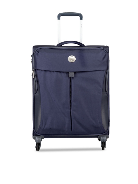 

DELSEY Unisex Blue Soft Cabin Trolley Bag