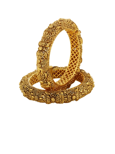 

Adwitiya Collection Set of 2 24KT Gold-Plated Bangles