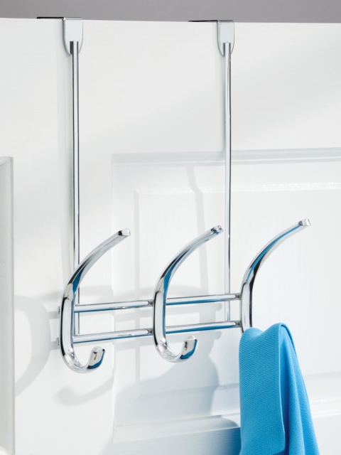 

INTERDESIGN Steel-Toned Stainless Steel 3 Hook Set, Silver
