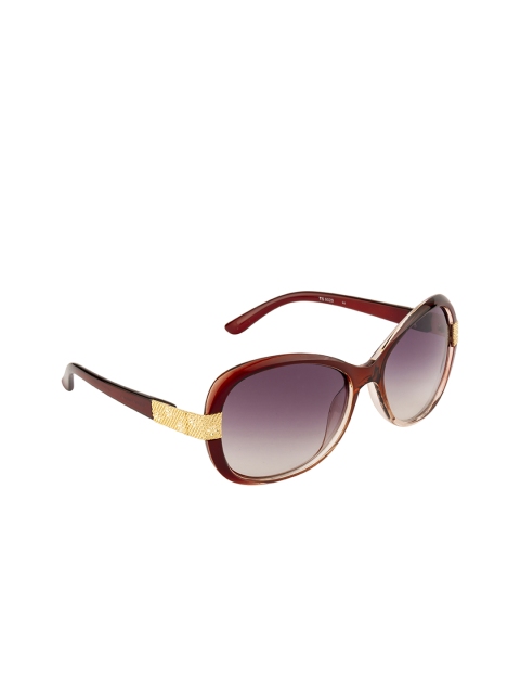 

Ted Smith Women Oval Sunglasses TS-1203S_BRN, Grey