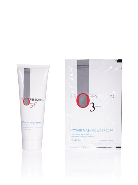 

O3 Professional Unisex Set of Facial Power Mask 2040 Gel & Powder, White