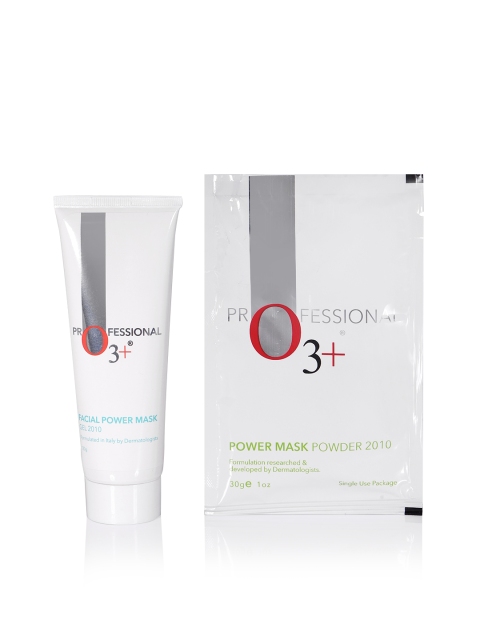 

O3 Professional Unisex Set of Facial Power Mask 2010 Gel & Powder, White