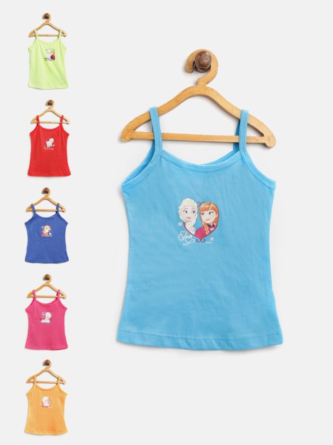 

Bodycare Kids Girls Pack of 6 Printed Camisoles 929ABCDAB, Multi