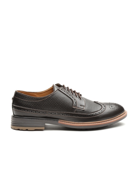 

Carlton London Men Coffee Brown Textured Semiformal Brogues
